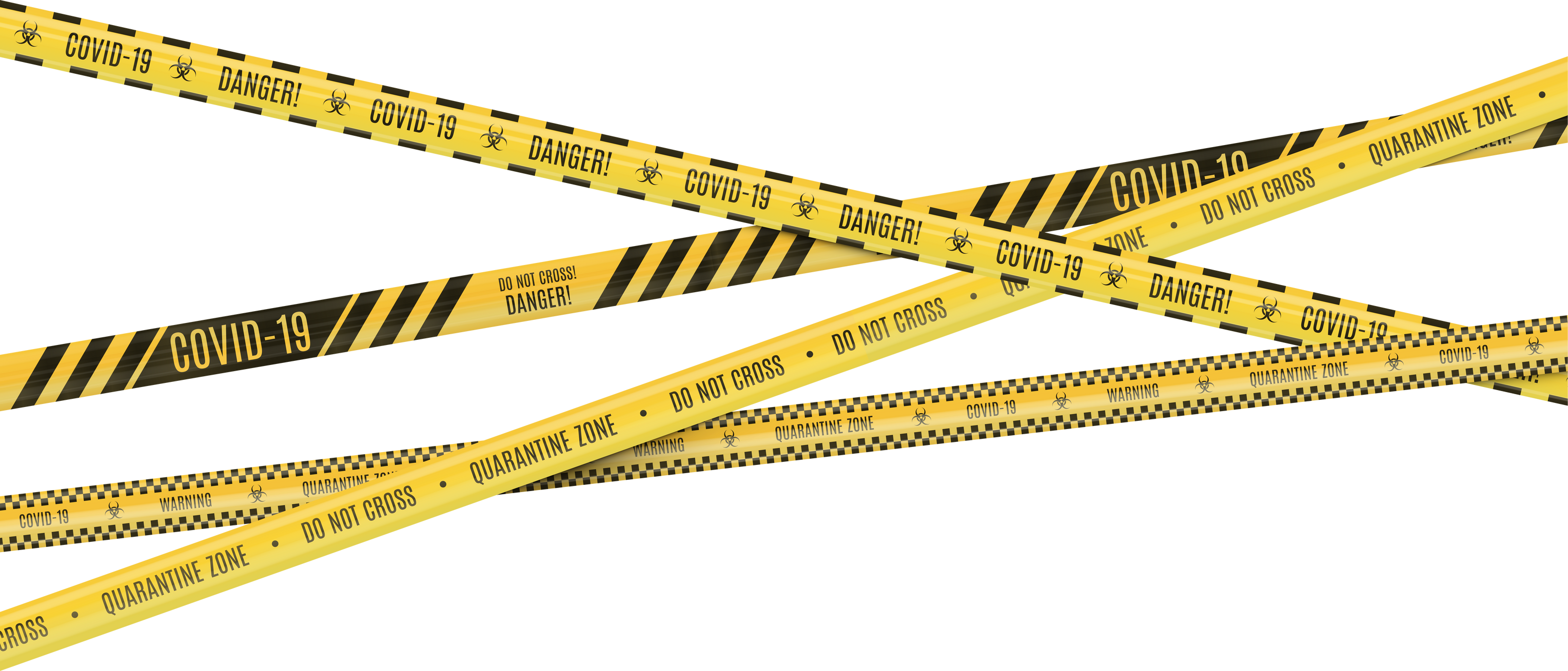 yellow in a black warning fencing tape